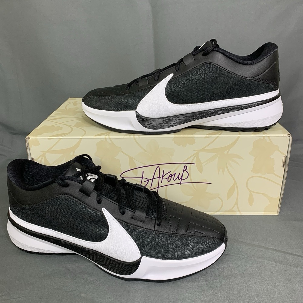 Nike Zoom Freak 5 TB Shoes Mens 12.5 Black DZ2946 001 Sneaker Trainer Sports